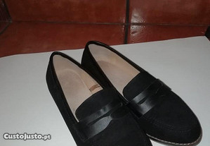 Sapatos pretos de camurça, 36