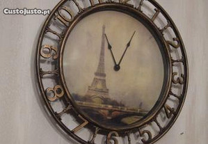 relógio quadro cidade de Paris torre Eiffel