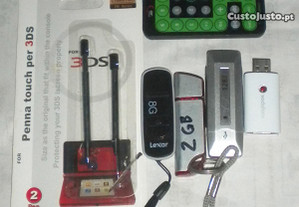 Fichas USB, bluetooth e leitor de micro cartes