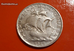 Moeda 2$50 escudos 1943 - prata