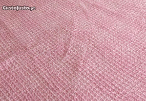 Colcha artesanal cor de rosa 100% algodão,girissim