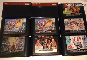 Lote Jogos Sega Master System e Sega Mega Drive