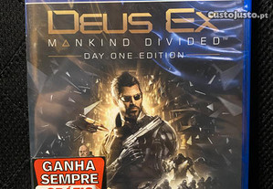 Jogo PS4 - "Deus Ex: Mankind Divided - Day One Edition" - Novo, Selado