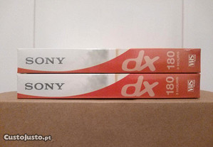 2x Sony dx E-180 VHS - Cassetes novas e seladas