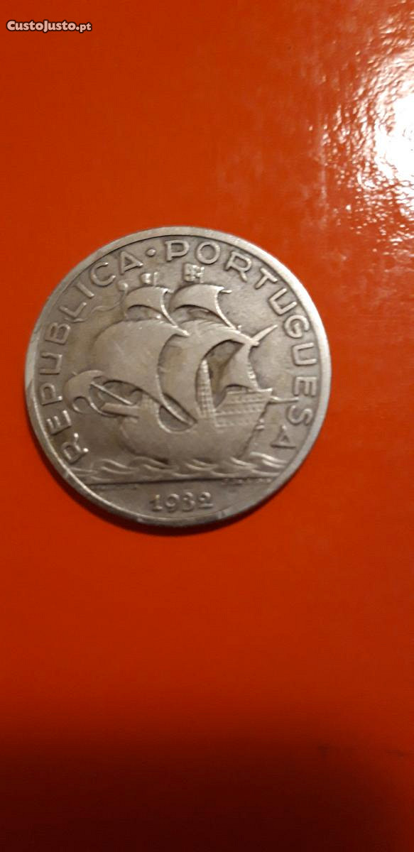 moeda 5 escudos 1932 - prata
