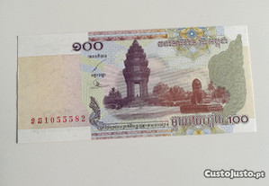 Nota de 100 riels 2001 Cambodja