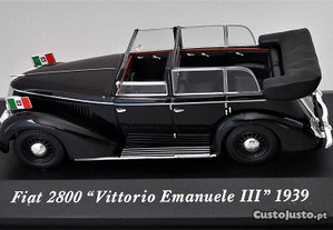 * Miniatura 1:43 "Colecção Carros Clássicos" Fiat 2800 "Vittorio Emanuel III 1939