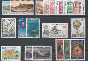 San Marino - Ano Completo de 1983. Selos novos.
