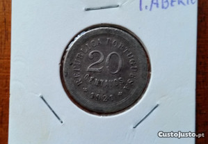 20 Centavos de 1921 P aberto