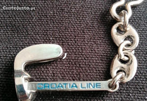 Porta chaves em metal com a publicidade da Companhia Marítima, Croatia Line