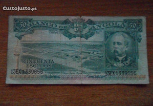 Nota 50$00 Angola Henrique de Carvalho