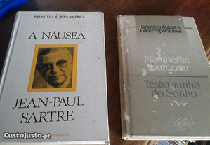 Obras de Jean-Paul Sartre e Marguerite Yourcenar