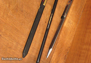 3 canetas de 2 cores , antigas