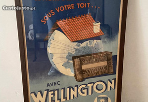 Cartaz publicitário aos rádios Wellington década de 40 Sec. XX
