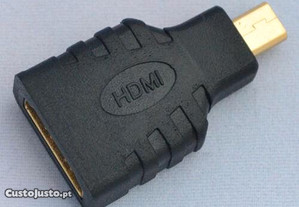 Conversor Micro HDMI para HDMI - Novo