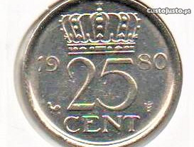 Holanda - 25 Cent 1980 - soberba
