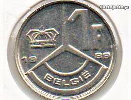 Bélgica - 1 Franc 1989 - "Belgie" - soberba