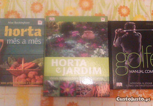 livros"Horta e Jardim"GOLFE "A HORTA mês a mês.