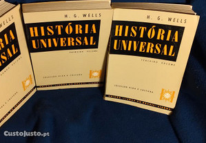 História Universal 3 voumes - de H. G. Wells. Óptimo estado.