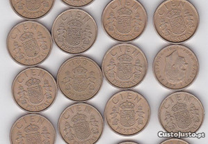 Lote de moedas de 100 pesetas