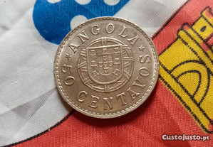 Moeda 50 centavos Angola 1923