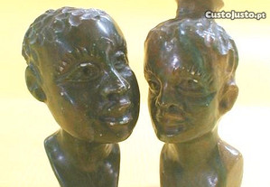Escultura busto diverso verdite 6x2,5x4cm
