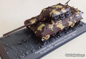* Miniatura 1:72 Tanque/Blindado/Panzer/Carro Combate TIGER AUSF B186 (Alemanha 1945)