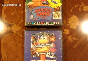 Sega Mega Drive 16bits, Pack 2x Jogos - James Pond, Video Jogo