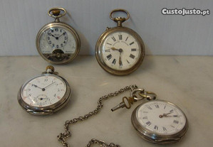 4 relógios de bolso antigos