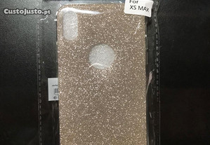 Capa de silicone com brilhantes para iPhone XS Max