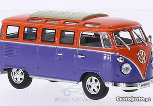 * Miniatura 1:43 Volkswagen Samba MicroBus (1962) Tecto Fechado