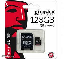 Cartão Micro SD Kingston 128GB c/ adaptador