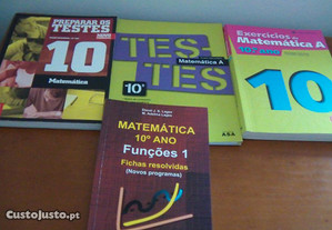 Lote 4 livros Matemática A 10º ano