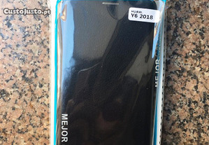 Capa tipo livro magnética para Huawei Y6 (2018)