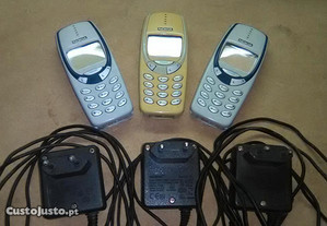 Lote de 3 Nokia 3310 e 3300