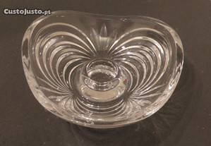 Castiçal , em forma de coração Cristal D`Arques Medida: 11 X 11 cm Novo
