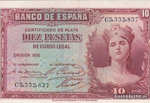 Nota de 10 pesetas