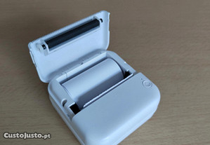 Mini Impressora Térmica Portátil + 10 Rolos de Papel
