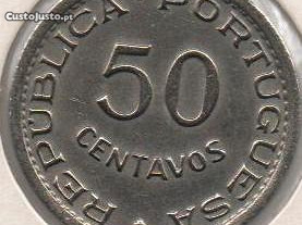 S. Tomé - 50 Centavos 1951 - bela
