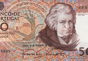 Nota de 500 Escudos de 13/2/1992 - Ch. 12 - nova - José Torres