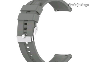 Bracelete 22mm em silicone (Nova) Cinzenta