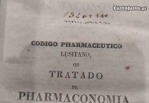 Código Pharmaceutico Lusitano 1846 Tratado de Pharmaconomia