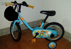 Bicicleta criança evolutiva com rodinhas + oferta capacete vend troc