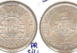 Moçambique - 20 Escudos 1960 - soberba prata