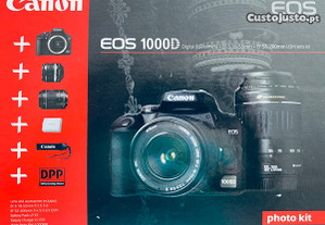 Canon EOS 1000D + 2 lentes 18-55mm e 55-200mm