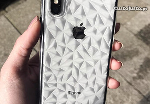 Capa efeito diamante iPhone XS / Capa transparente