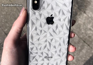 Capa efeito diamante iPhone X / Capa transparente
