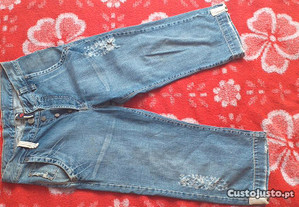 Calções ganga - Look Jeans Denimwear - 38 - portes incluidos