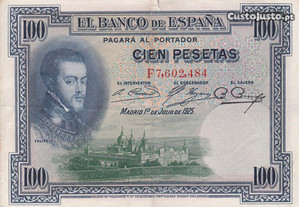 Nota de 100 pesetas de 1925