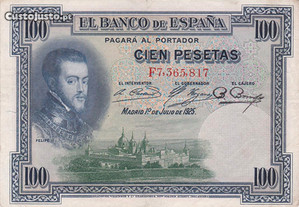Nota de 100 pesetas 1925